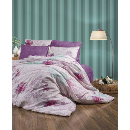 ΣΕΝΤΟΝΙΑ ΕΜΠΡΙΜΕ ΣΕΤ 4 τεμ Χλόη 457 220X240 Pink 70/30 Cott/Pol