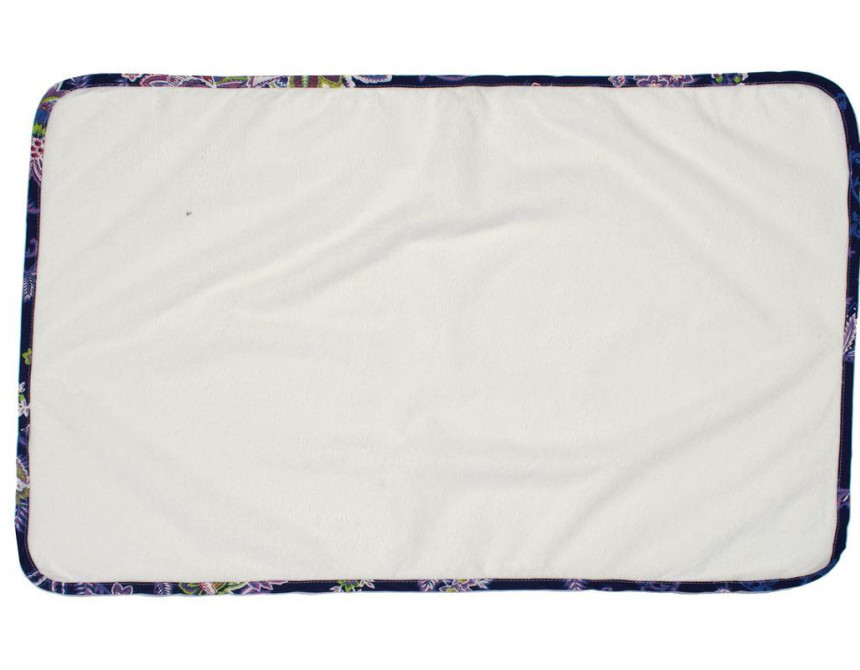 Σελτεδάκι Αδιάβροχο bebe 158 Floral 67X90 Λευκό/Μπλε Cotton 100%