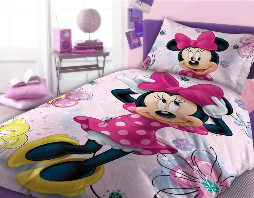 Σεντόνια Σετ 2 τεμ Disney Home Minnie 852 160X240 Pink 100% Cotton