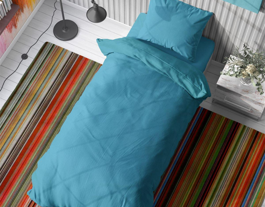 Σεντόνι 1 τεμ Solid 493 160X240 Turquoise 100% Cotton