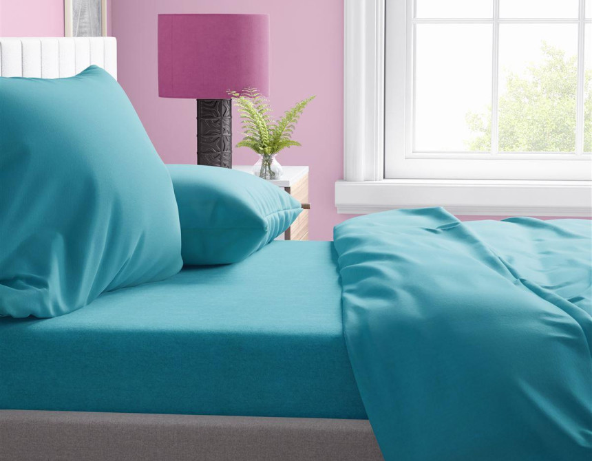 Σεντόνι 1 τεμ Solid 493 220X240 Turquoise 100% Cotton