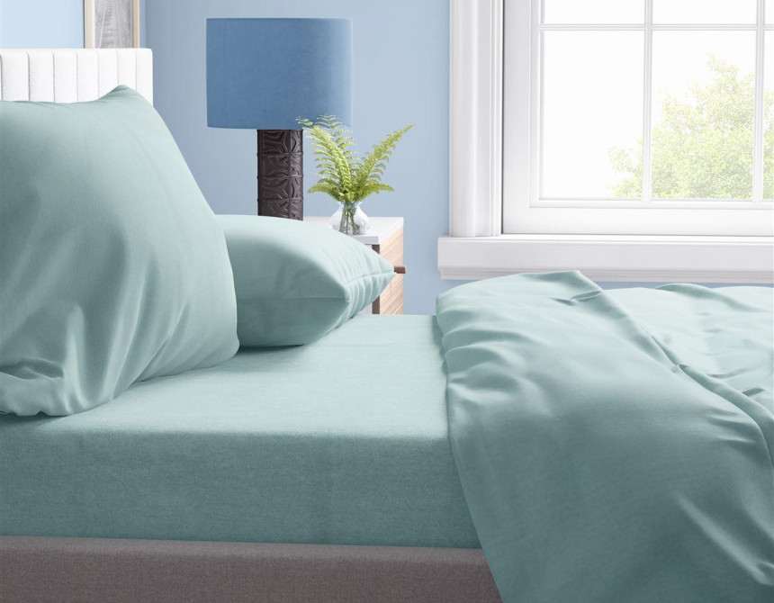 Σεντόνι 1 τεμ Solid 497 220X240 Aqua 100% Cotton