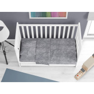 Κατωσέντονο με Λάστιχο bebe Premium Shadow 613 0,70X1,40X0,15 Dark Grey 100% Cotton