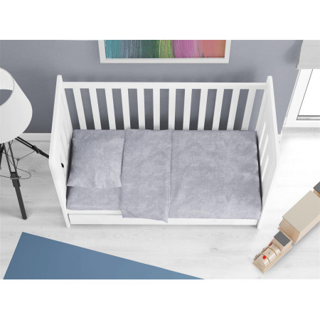 Κατωσέντονο με Λάστιχο bebe Premium Shadow 621 0,70X1,40X0,15 Light Grey 100% Cotton