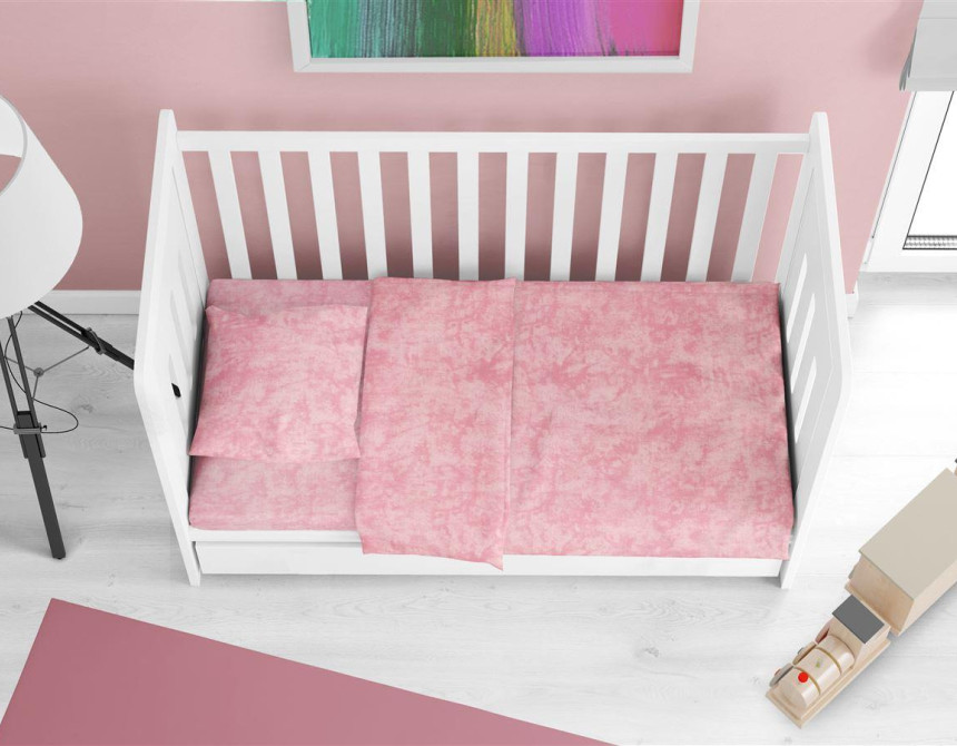 Παπλωματοθήκη bebe Premium Shadow 617 120X160 Pink 100% Cotton