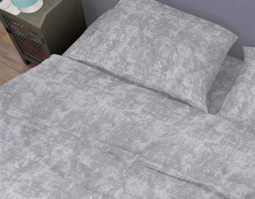Σεντόνια Σετ 2 τεμ Premium Shadow 621 160X240 Light Grey 100% Cotton