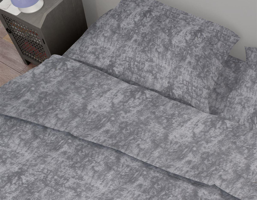 Σεντόνια Σετ 3 τεμ Premium Shadow 613 160X240 Dark Grey 100% Cotton
