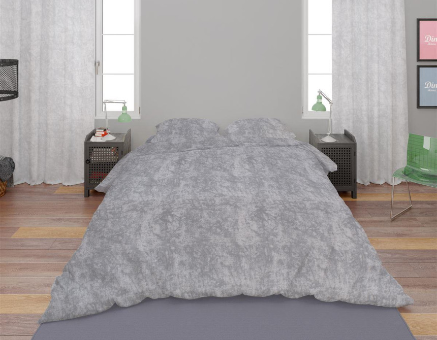 Σεντόνια Σετ 4 τεμ Premium Shadow 613 220X240 Dark Grey 100% Cotton