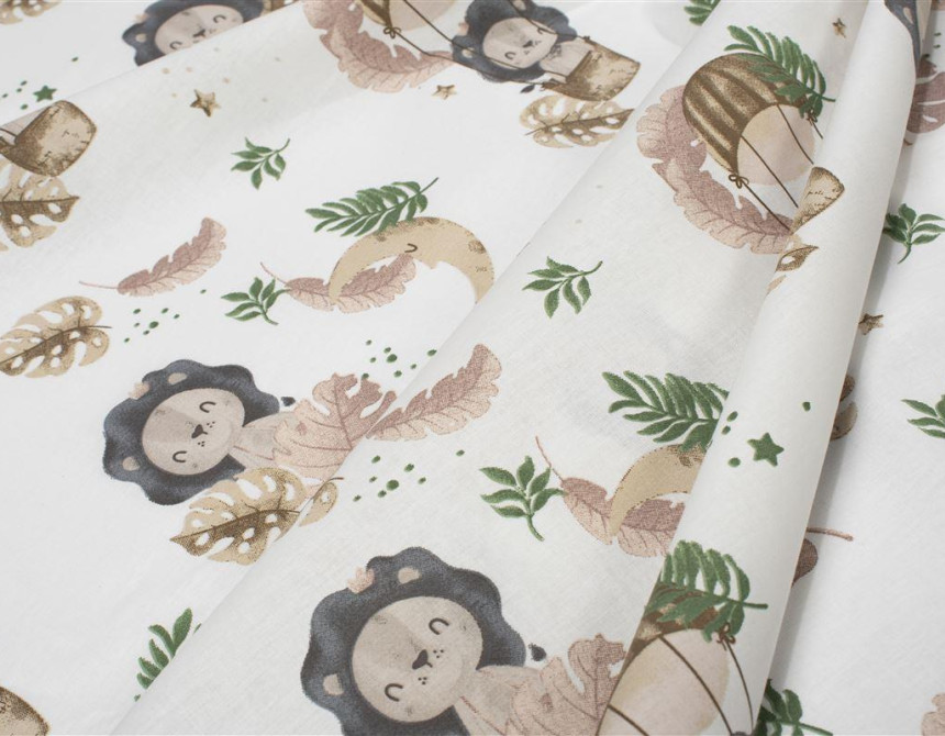 Πάνα Χασέ bebe Lion 532 80X80 Beige 100% Cotton