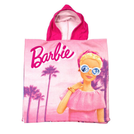 Πόντσο Θαλάσσης Quick Dry Mattel Barbie 86 50X100 Pink 100% Microfiber
