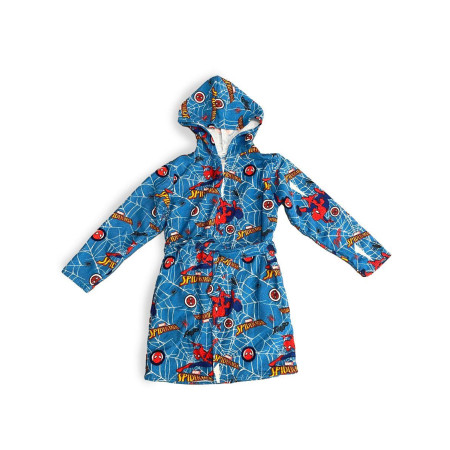 Μπουρνούζι Disney Home Spider-Man Sky Blue 100% Microfiber Dark Blue 3-4