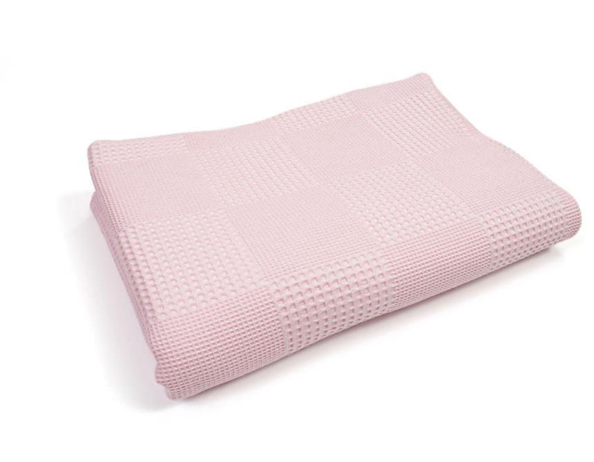 Κουβέρτα Πικέ bebe Μονόχρωμη 80X110 Ροζ 100% Cotton