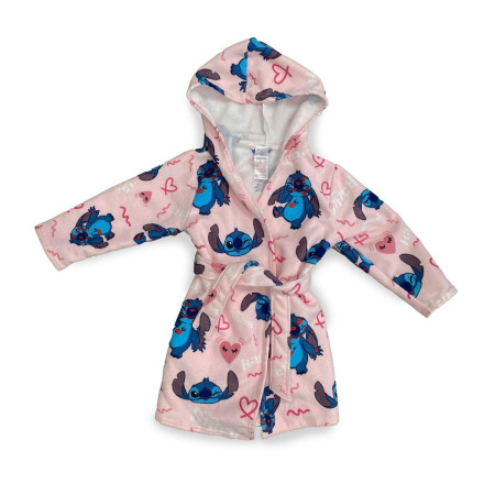 Μπουρνούζι Disney Home Lilo & Stitch Pink 100% Microfiber Pink 11-12