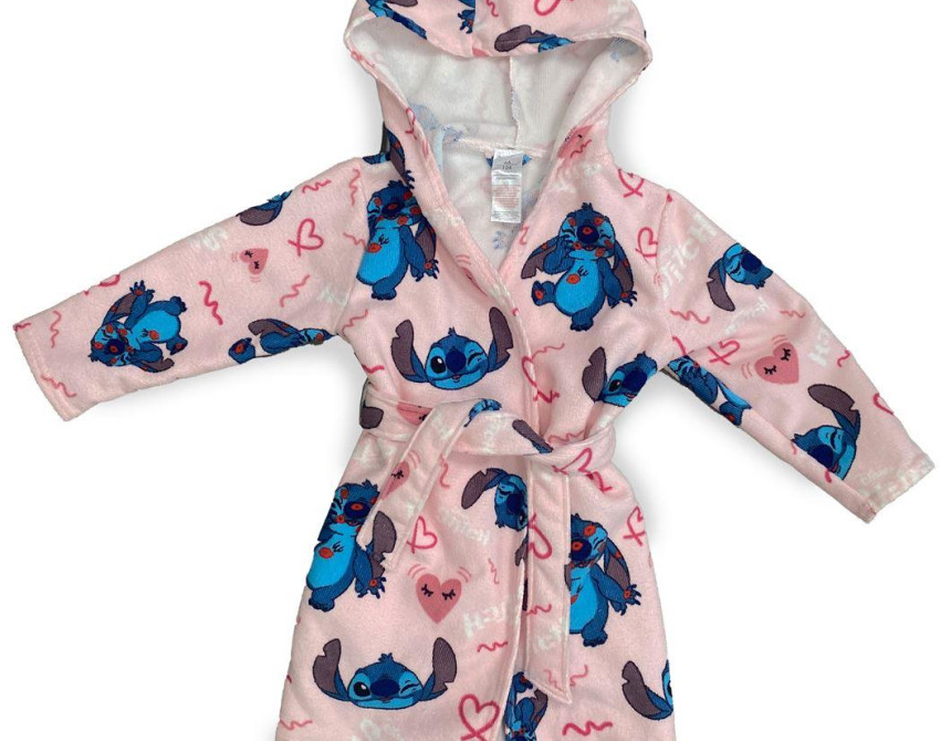 Μπουρνούζι Disney Home Lilo & Stitch Pink 100% Microfiber Pink 4-5