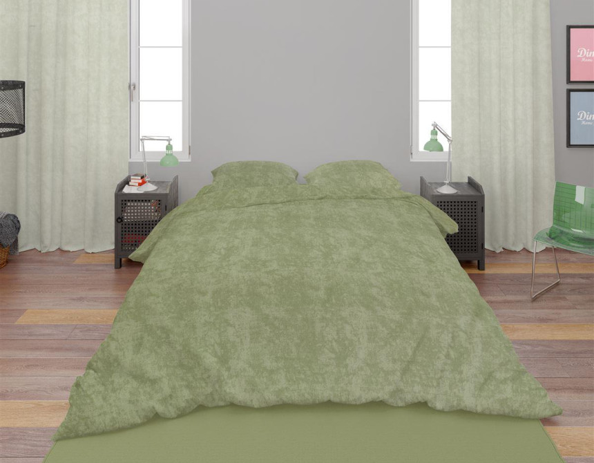 Σεντόνια Σετ 4 τεμ Shadow 24 220X240 Lime Green Cott/Pol 70/30
