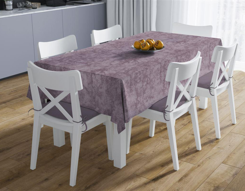 Αλέκιαστο Σετ 2 τεμ (Τραπ/λο 140X140 & Τραβέρσα 40X140) Panama Shadow Dark Lila 70/30 Cott/Pol