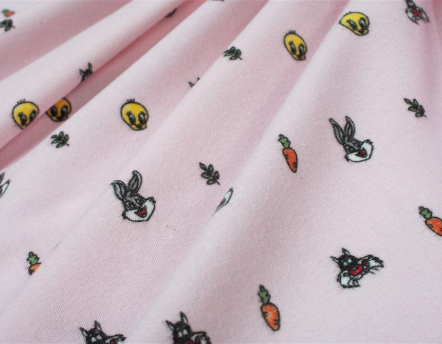 Σεντονάκι Λίκνου bebe Looney Tunes 39 80X110 Pink 100% Cotton Flannel