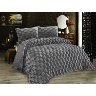 Κουβερτοπάπλωμα με εφέ Fleece 750 gsm 1940 Grey 220Χ240 100% Polyester