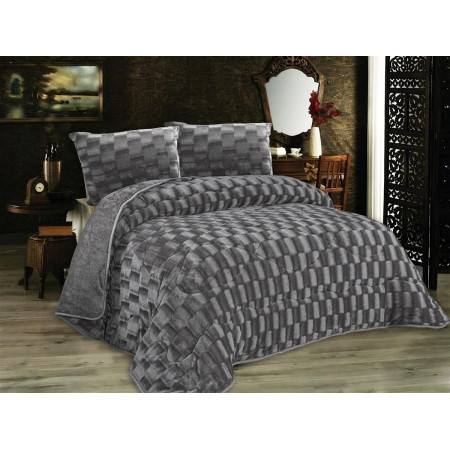Κουβερτοπάπλωμα με εφέ Fleece 750 gsm 1940 Grey 220Χ240 100% Polyester