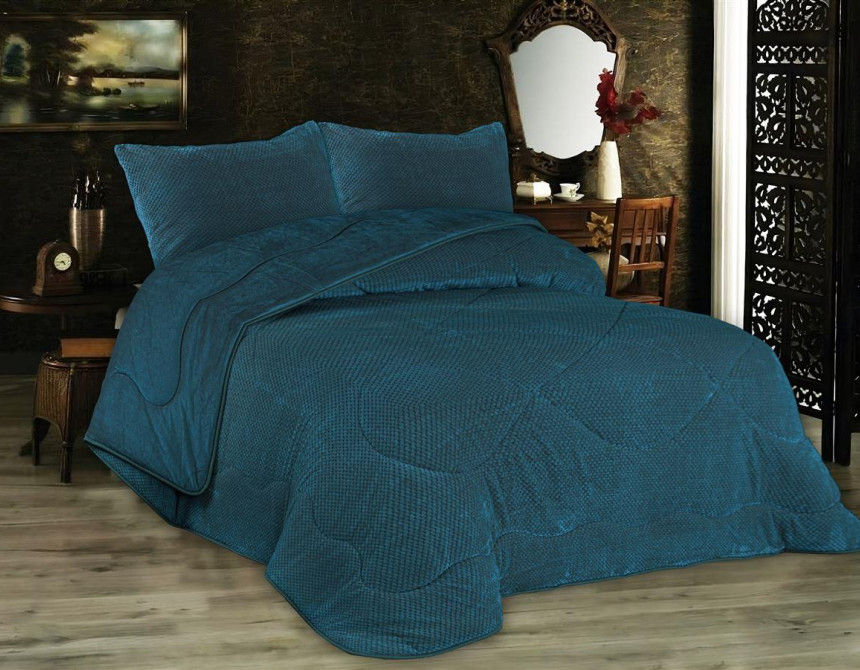 Κουβερτοπάπλωμα Popcorn Fleece 700 gsm 1950 Petrol 220Χ240 100% Polyester