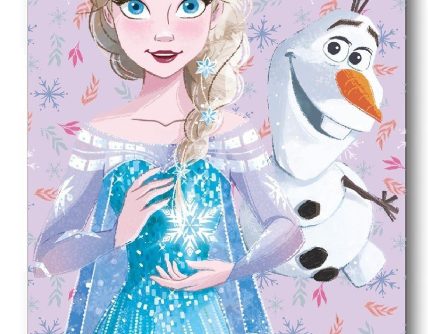 Κουβέρτα Fleece Disney Home Frozen 01 100X140 Lilac 100% Polyester