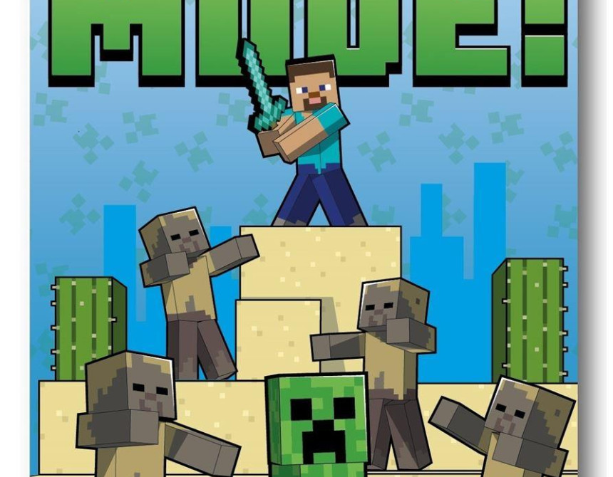 Κουβέρτα Fleece Mojang Minecraft 53 100X140 Blue 100% Polyester