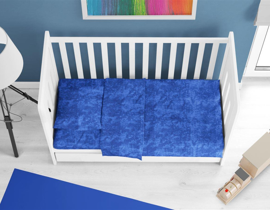 Παπλωματοθήκη bebe Premium Shadow 631 120X160 Electric Blue 100% Cotton