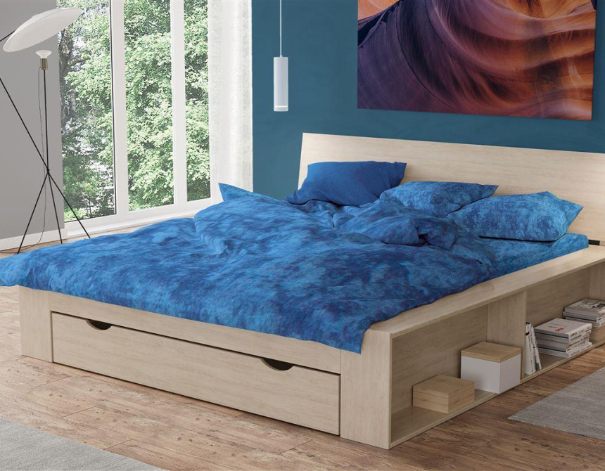 Σεντόνι 1 τεμ Premium Shadow 631 240X270 Electric Blue 100% Cotton