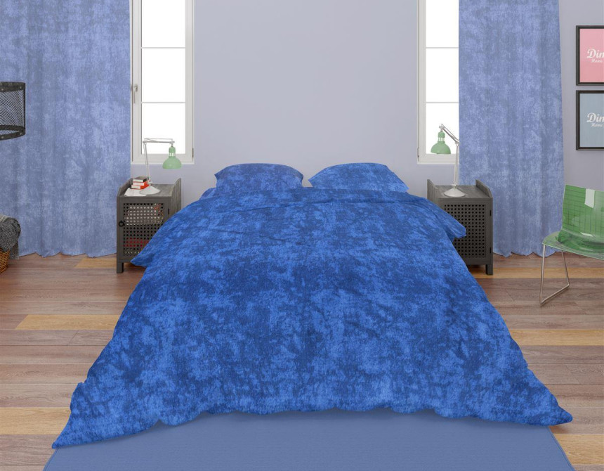 Σεντόνια Σετ 3 τεμ Premium Shadow 631 160X240 Electric Blue 100% Cotton