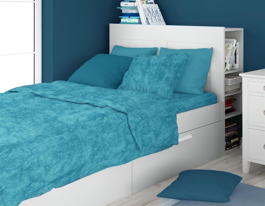 Σεντόνια Σετ 3 τεμ Premium Shadow 620 160X240 Turquoise 100% Cotton
