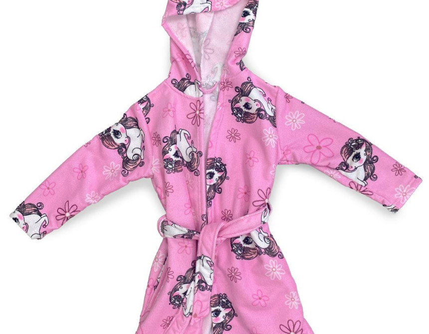 Μπουρνούζι Unicorn Pink 100% Microfiber Pink 3-4