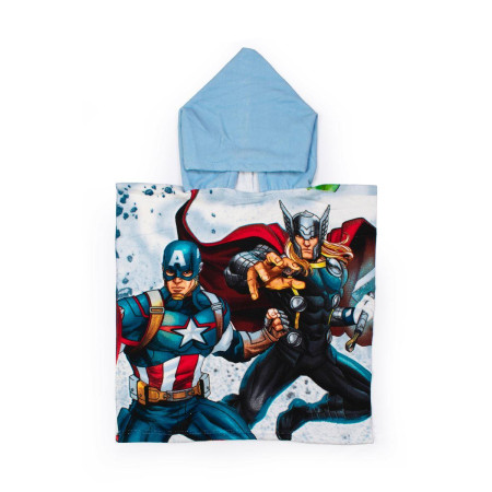 Πόντσο Θαλάσσης Quick Dry Marvel Avengers 40 50X100 Ice Blue 100% Microfiber