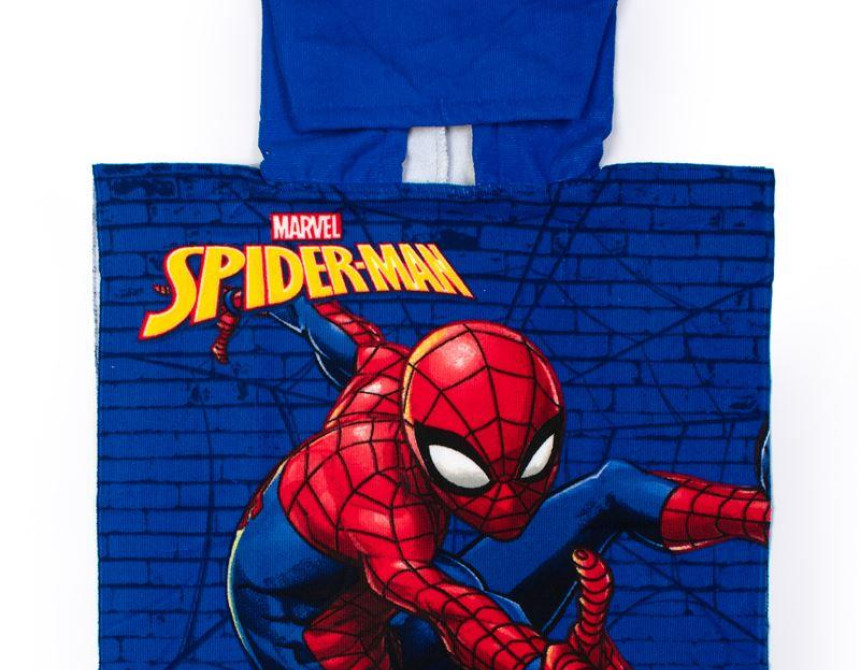 Πόντσο Θαλάσσης Quick Dry Marvel Spider-Man 04 50X100 Blue 100% Microfiber