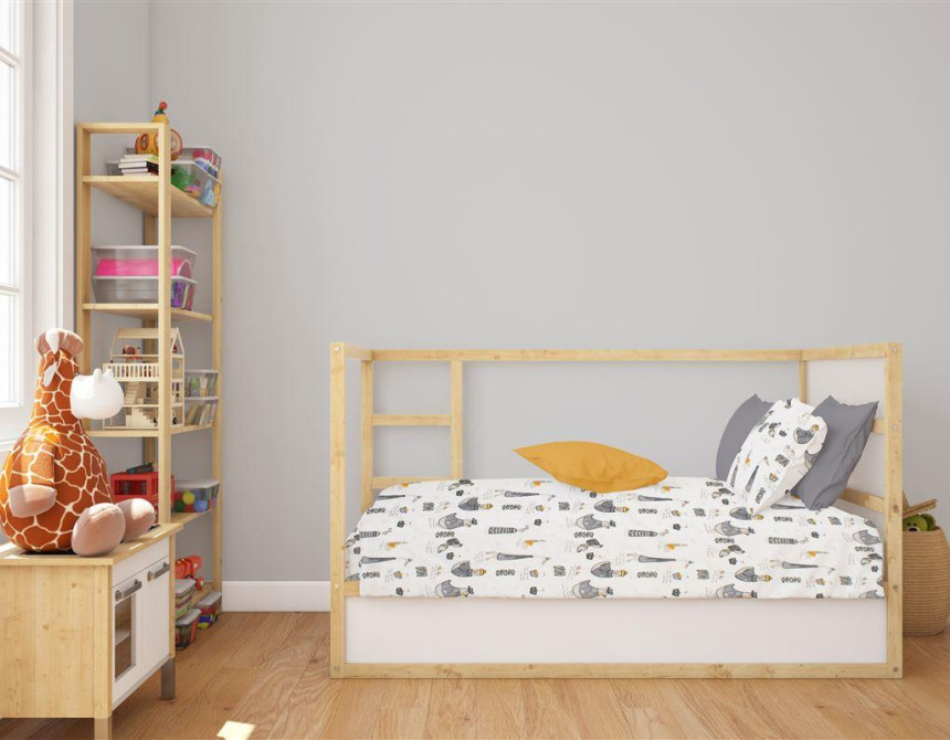 Κατωσέντονο Με Λάστιχο bebe Seabirds 578 0,70X1,40X0,15 White-Grey 100% Cotton