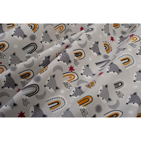Σεντονάκι Λίκνου bebe Fox 527 80X110 Grey 100% Cotton
