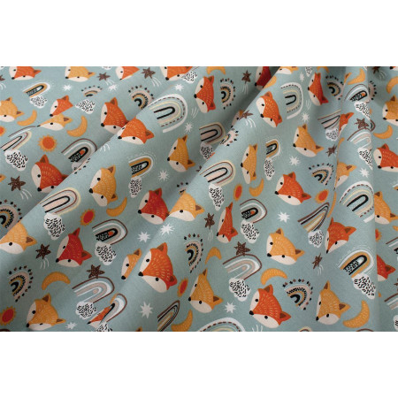Πάνα Χασέ bebe Fox 528 80X80 Pale Cyan 100% Cotton