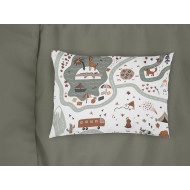 Μαξιλαροθήκη Εμπριμέ bebe Countryside 580 35X45 White-Mint 100% Cotton