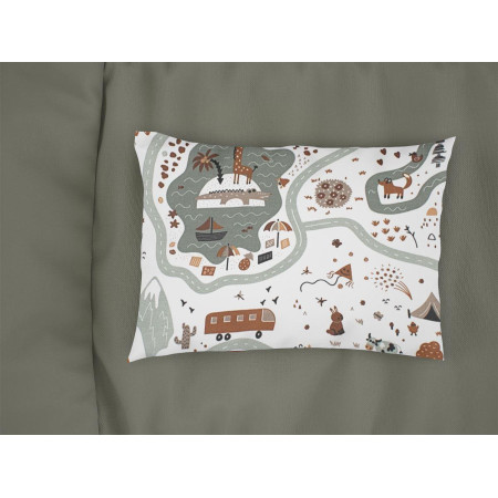 Μαξιλαροθήκη Εμπριμέ bebe Countryside 580 35X45 White-Mint 100% Cotton