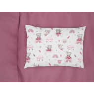 Μαξιλαροθήκη Εμπριμέ bebe Cloudy Bear 582 35X45 White-Pink 100% Cotton