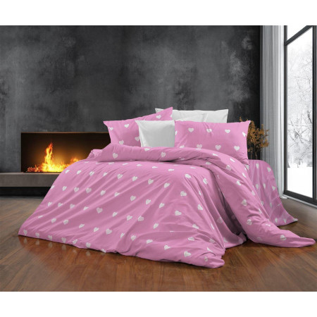 Παπλωματοθήκη Εμπριμέ Αίσθησις 608 220X240 Pink 70/30 Cott/Pol