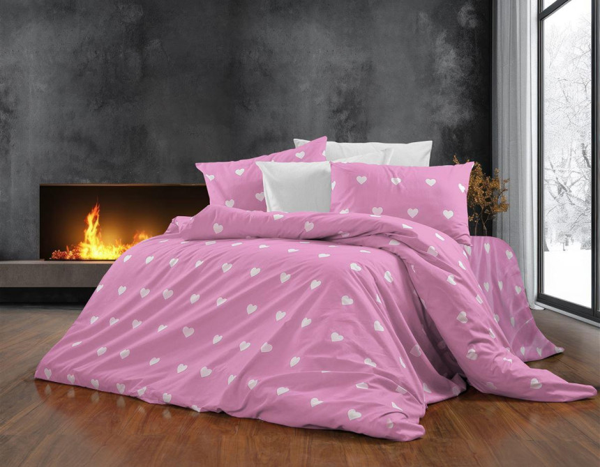 Σεντόνια Εμπριμέ Σετ 4 τεμ Αίσθησις 608 240X270 Pink 70/30 Cott/Pol