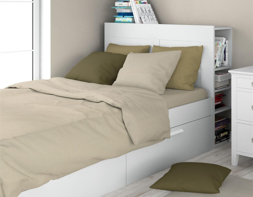 Σεντόνι Σετ 2 τεμ Solid 502 160X240 Beige 100% Cotton