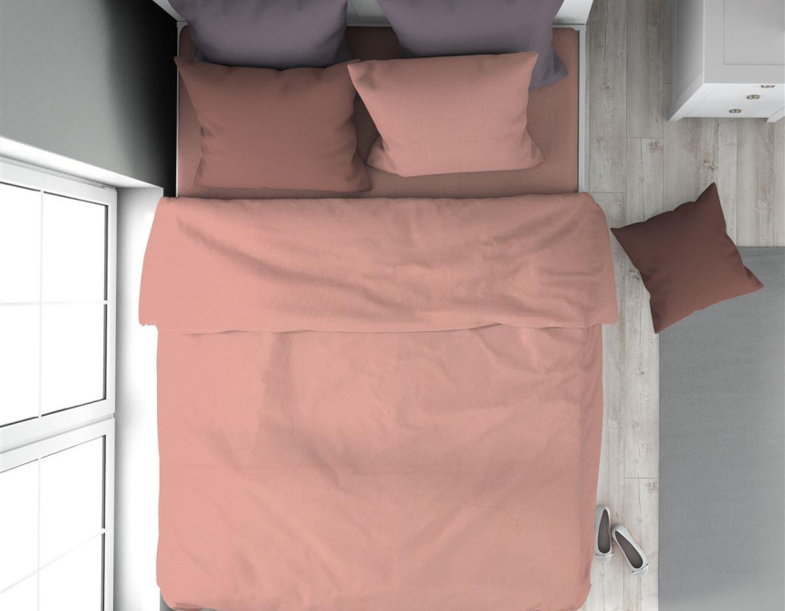 Παπλωματοθήκη Solid 503 160X240 Dusty Rose 100% Cotton