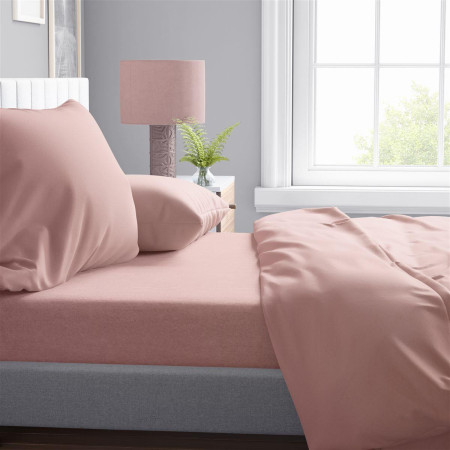 Σεντόνι 1 τεμ Solid 503 220X240 Dusty Rose 100% Cotton