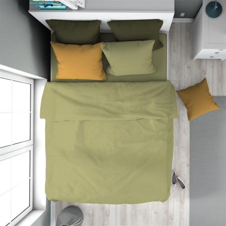 Παπλωματοθήκη Solid 504 160X240 Olive 100% Cotton