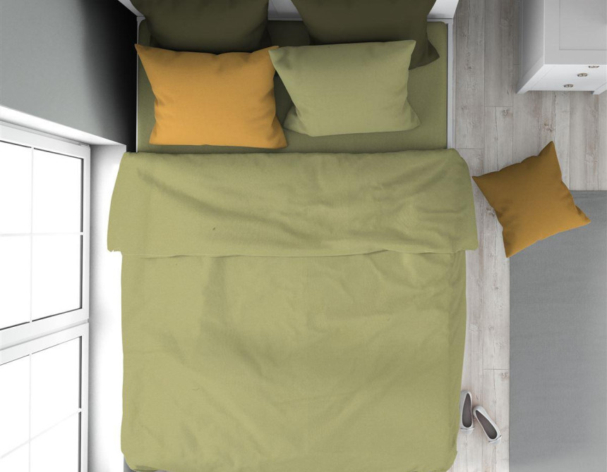 Παπλωματοθήκη Solid 504 160X240 Olive 100% Cotton