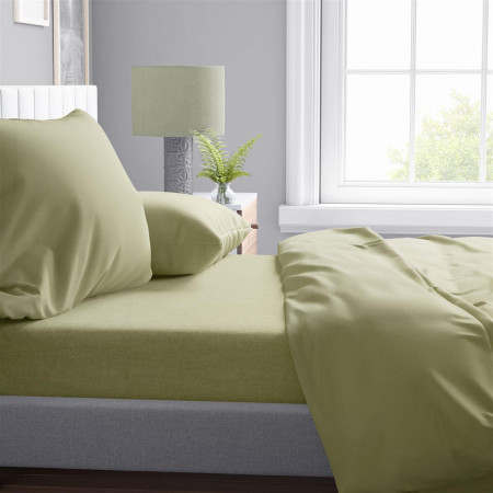 Παπλωματοθήκη Solid 504 220X240 Olive 100% Cotton