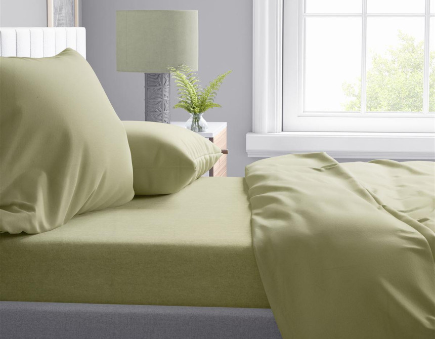Σεντόνι 1 τεμ Solid 504 240X270 Olive 100% Cotton