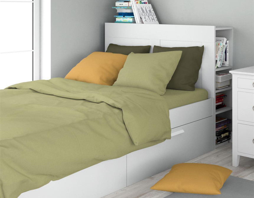 Σεντόνι Σετ 2 τεμ Solid 504 160X240 Olive 100% Cotton