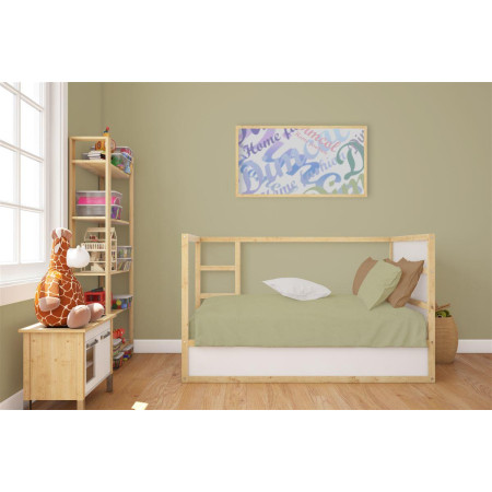 Σεντόνια Σετ 3 τεμ bebe Solid 504 120X160 Olive 100% Cotton